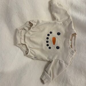 Little planet Cream Snowman Kids One Piece